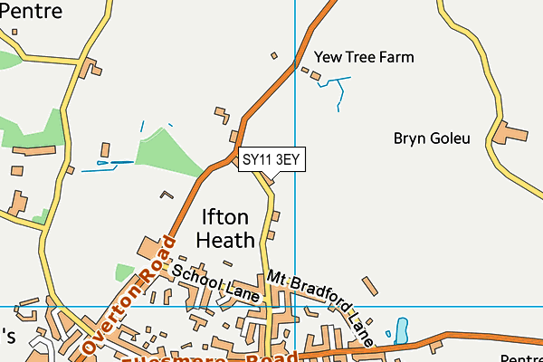 SY11 3EY map - OS VectorMap District (Ordnance Survey)