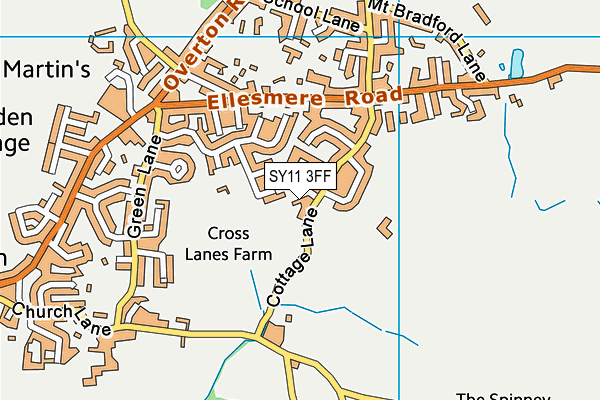 SY11 3FF map - OS VectorMap District (Ordnance Survey)