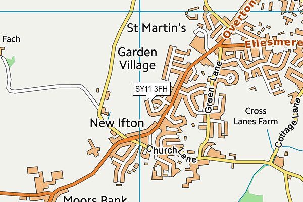 SY11 3FH map - OS VectorMap District (Ordnance Survey)