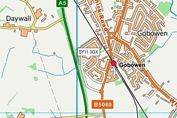 SY11 3GX map - OS VectorMap District (Ordnance Survey)