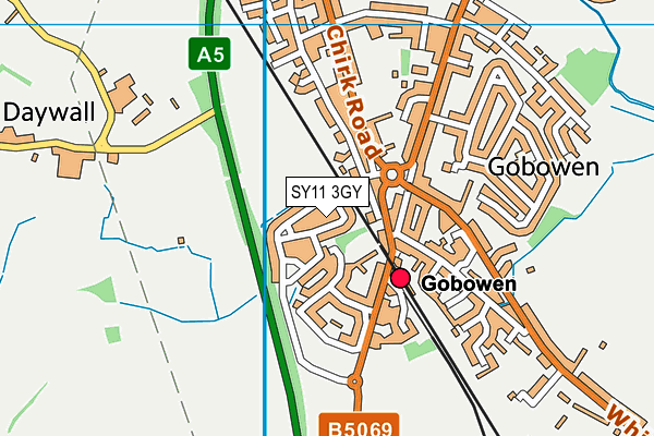 SY11 3GY map - OS VectorMap District (Ordnance Survey)