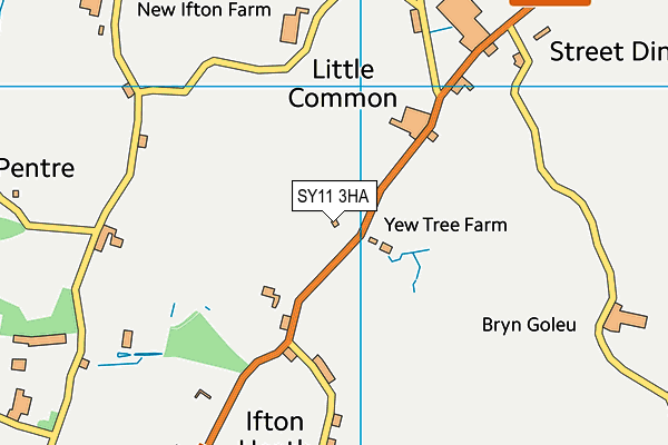 SY11 3HA map - OS VectorMap District (Ordnance Survey)