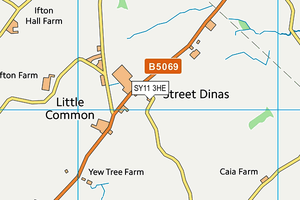 SY11 3HE map - OS VectorMap District (Ordnance Survey)