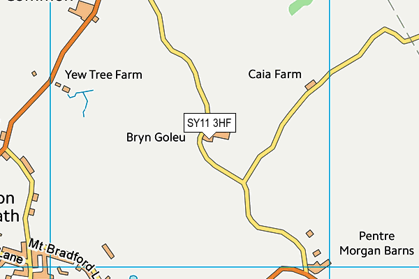 SY11 3HF map - OS VectorMap District (Ordnance Survey)