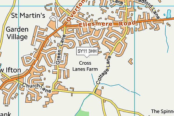 SY11 3HH map - OS VectorMap District (Ordnance Survey)