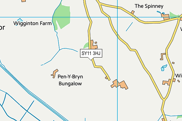 SY11 3HJ map - OS VectorMap District (Ordnance Survey)