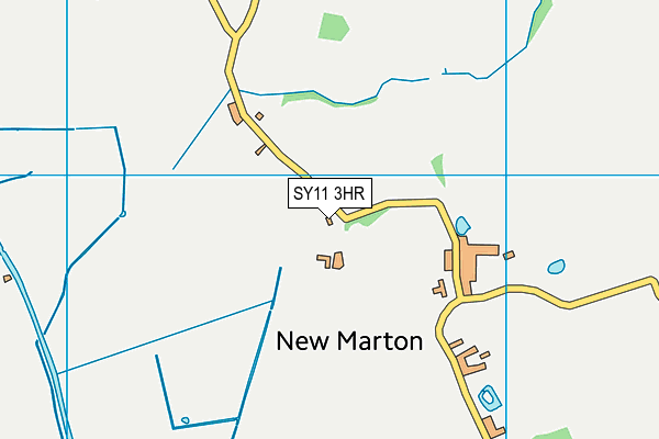 SY11 3HR map - OS VectorMap District (Ordnance Survey)