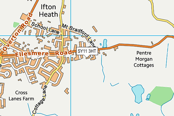 SY11 3HT map - OS VectorMap District (Ordnance Survey)