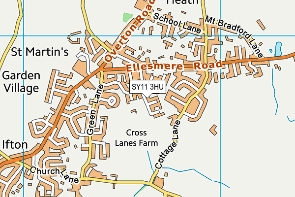 SY11 3HU map - OS VectorMap District (Ordnance Survey)