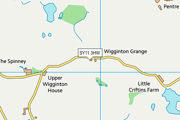 SY11 3HW map - OS VectorMap District (Ordnance Survey)