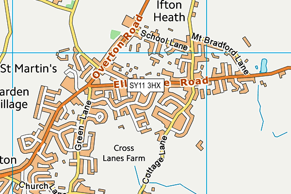 SY11 3HX map - OS VectorMap District (Ordnance Survey)