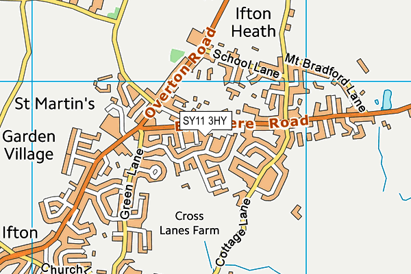 SY11 3HY map - OS VectorMap District (Ordnance Survey)