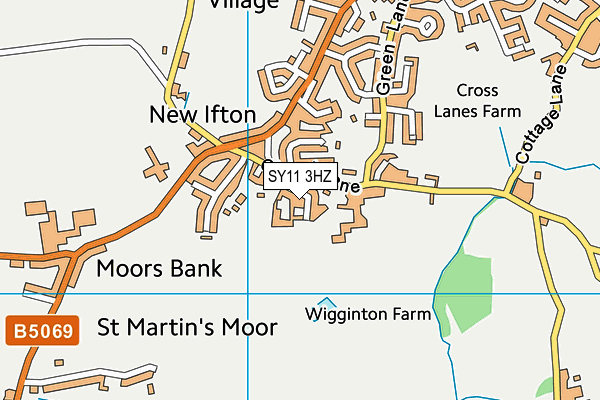 SY11 3HZ map - OS VectorMap District (Ordnance Survey)