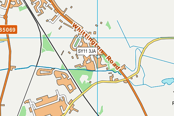 Derwen College map (SY11 3JA) - OS VectorMap District (Ordnance Survey)