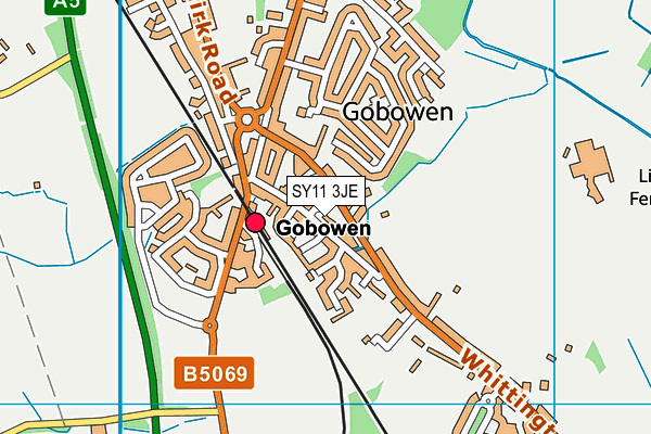 SY11 3JE map - OS VectorMap District (Ordnance Survey)