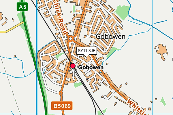 SY11 3JF map - OS VectorMap District (Ordnance Survey)