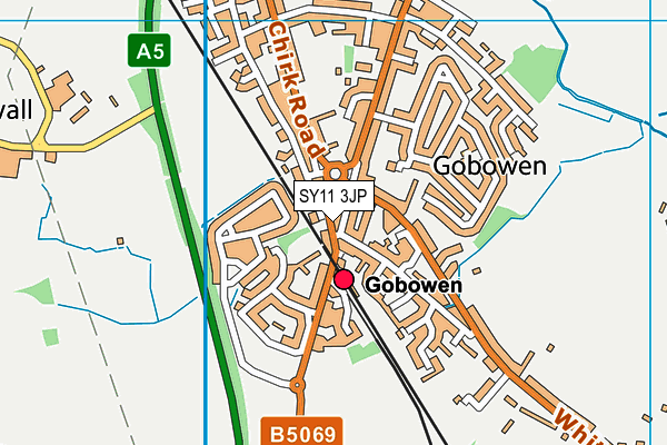 SY11 3JP map - OS VectorMap District (Ordnance Survey)