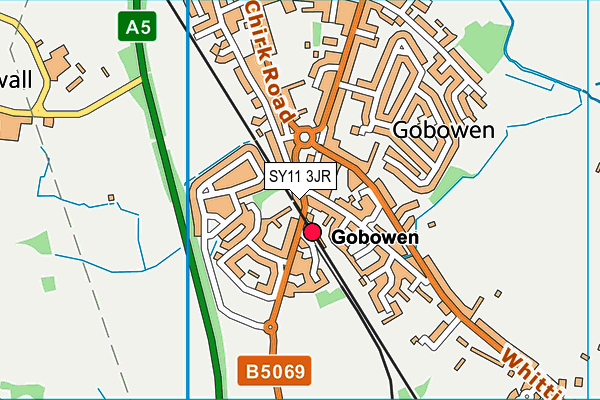 SY11 3JR map - OS VectorMap District (Ordnance Survey)