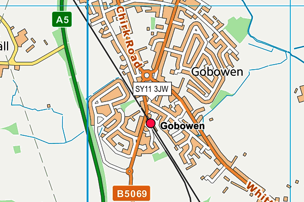 SY11 3JW map - OS VectorMap District (Ordnance Survey)