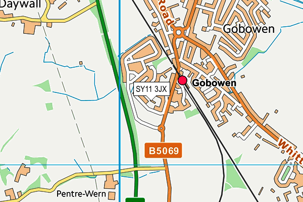 SY11 3JX map - OS VectorMap District (Ordnance Survey)