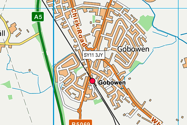 SY11 3JY map - OS VectorMap District (Ordnance Survey)