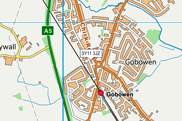 SY11 3JZ map - OS VectorMap District (Ordnance Survey)