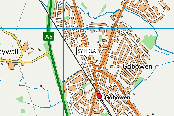 SY11 3LA map - OS VectorMap District (Ordnance Survey)