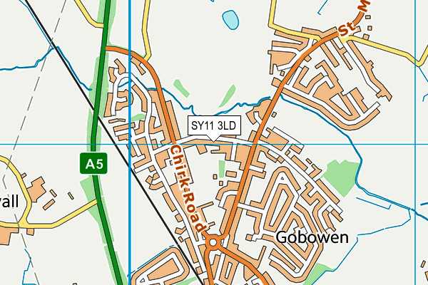 SY11 3LD map - OS VectorMap District (Ordnance Survey)