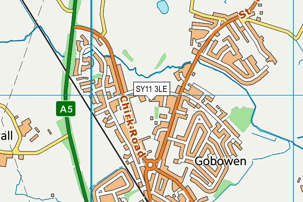 SY11 3LE map - OS VectorMap District (Ordnance Survey)