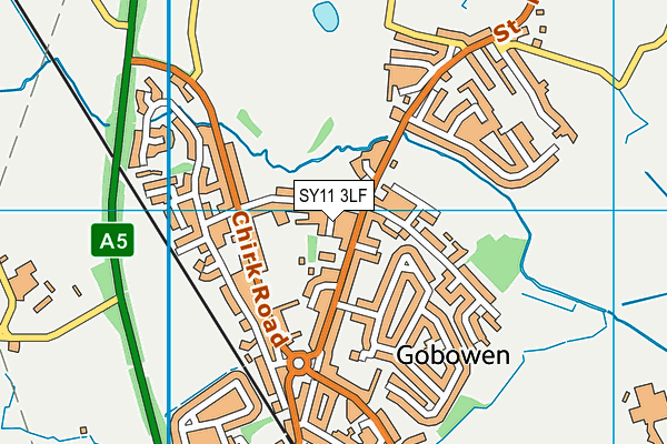 SY11 3LF map - OS VectorMap District (Ordnance Survey)