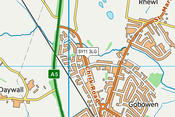 SY11 3LG map - OS VectorMap District (Ordnance Survey)