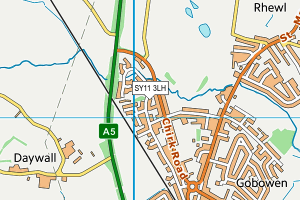 SY11 3LH map - OS VectorMap District (Ordnance Survey)