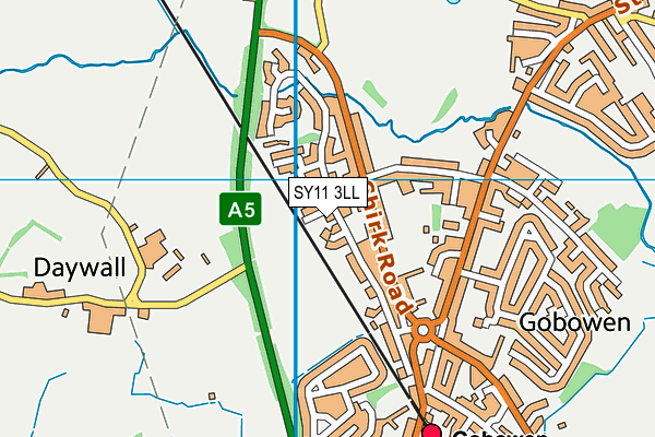 SY11 3LL map - OS VectorMap District (Ordnance Survey)