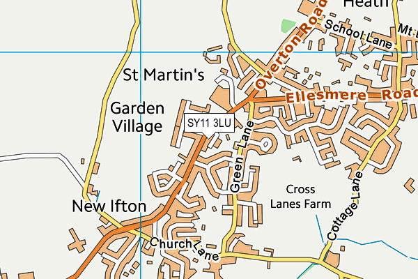 SY11 3LU map - OS VectorMap District (Ordnance Survey)