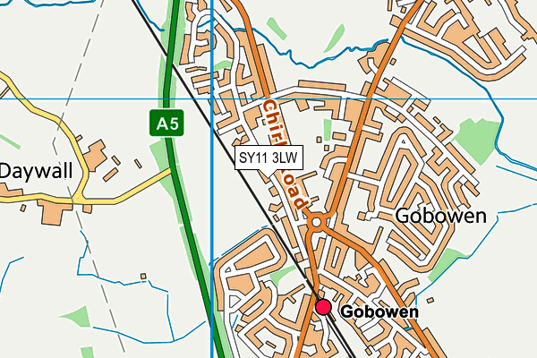 SY11 3LW map - OS VectorMap District (Ordnance Survey)