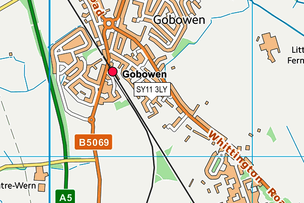 SY11 3LY map - OS VectorMap District (Ordnance Survey)