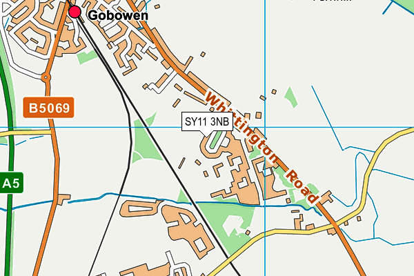 SY11 3NB map - OS VectorMap District (Ordnance Survey)