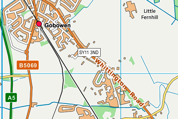 SY11 3ND map - OS VectorMap District (Ordnance Survey)