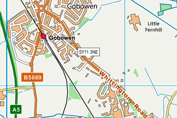 SY11 3NE map - OS VectorMap District (Ordnance Survey)