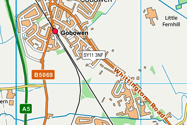 SY11 3NF map - OS VectorMap District (Ordnance Survey)