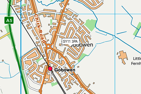 SY11 3PA map - OS VectorMap District (Ordnance Survey)