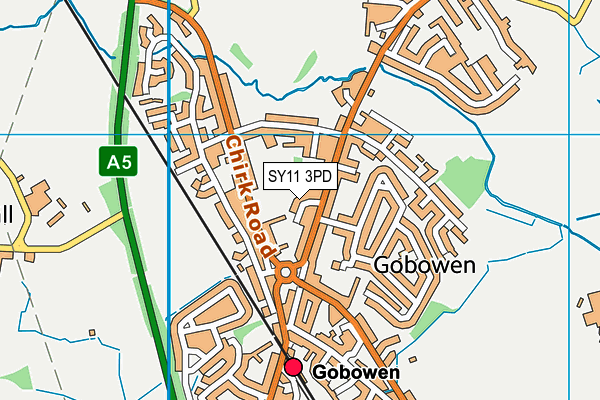 SY11 3PD map - OS VectorMap District (Ordnance Survey)