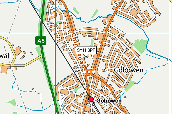 SY11 3PF map - OS VectorMap District (Ordnance Survey)