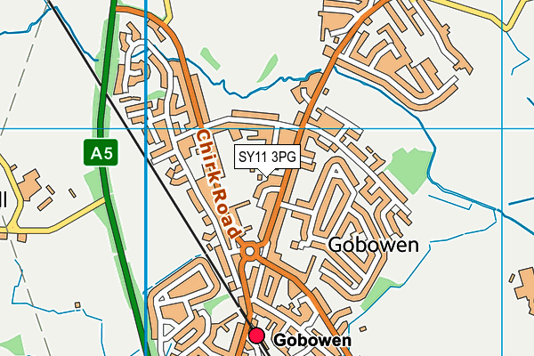 SY11 3PG map - OS VectorMap District (Ordnance Survey)