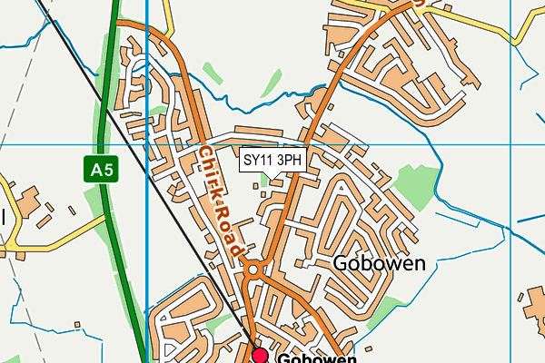 SY11 3PH map - OS VectorMap District (Ordnance Survey)