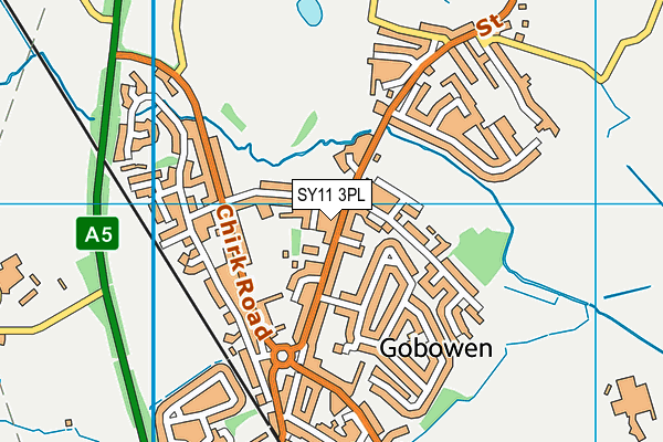 SY11 3PL map - OS VectorMap District (Ordnance Survey)