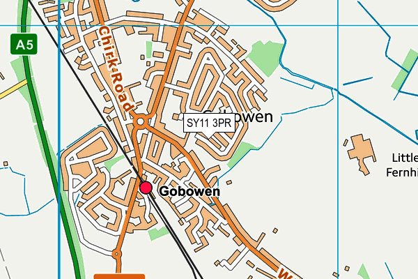 SY11 3PR map - OS VectorMap District (Ordnance Survey)