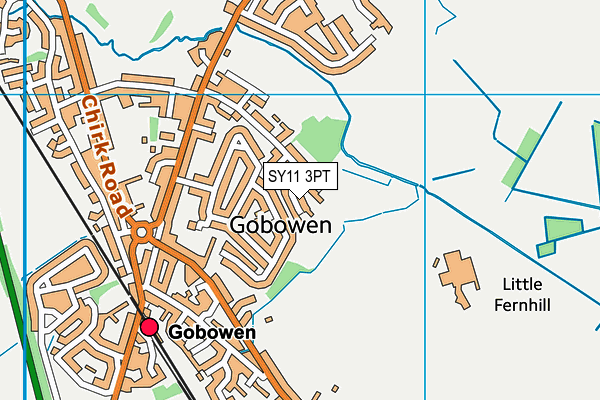 SY11 3PT map - OS VectorMap District (Ordnance Survey)