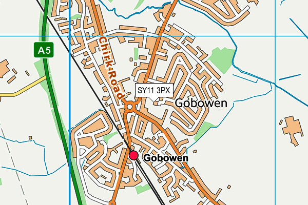 SY11 3PX map - OS VectorMap District (Ordnance Survey)