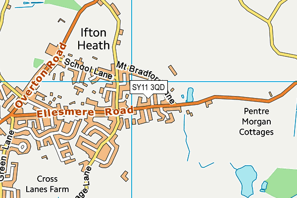 SY11 3QD map - OS VectorMap District (Ordnance Survey)